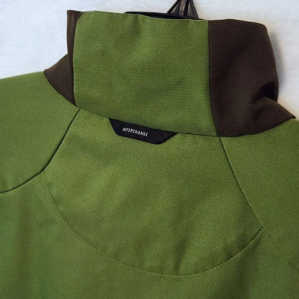 Columbia Titanium Interchange Mens XL FLAWS Green Brown Colorblock Shell Jacket